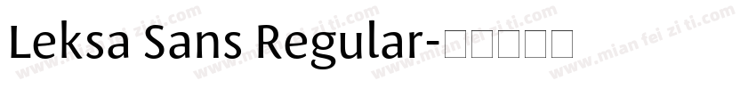 Leksa Sans Regular字体转换